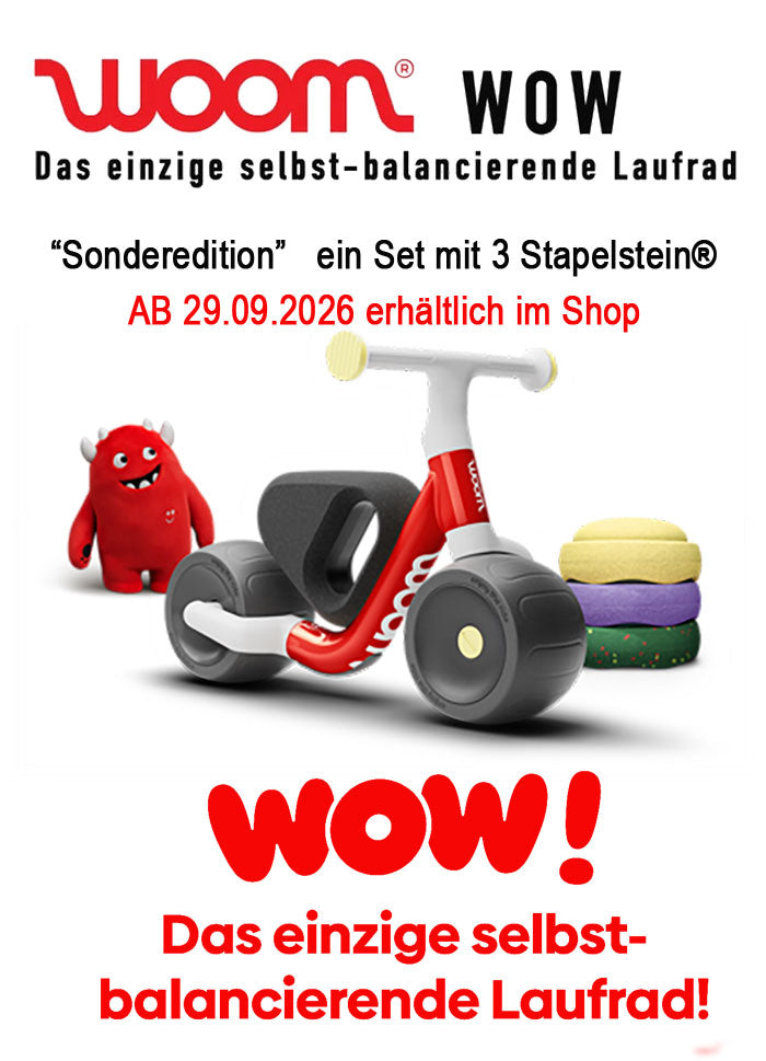 WOOM ® WOW Sonderedition in woom-red im Set Stapelsein ®