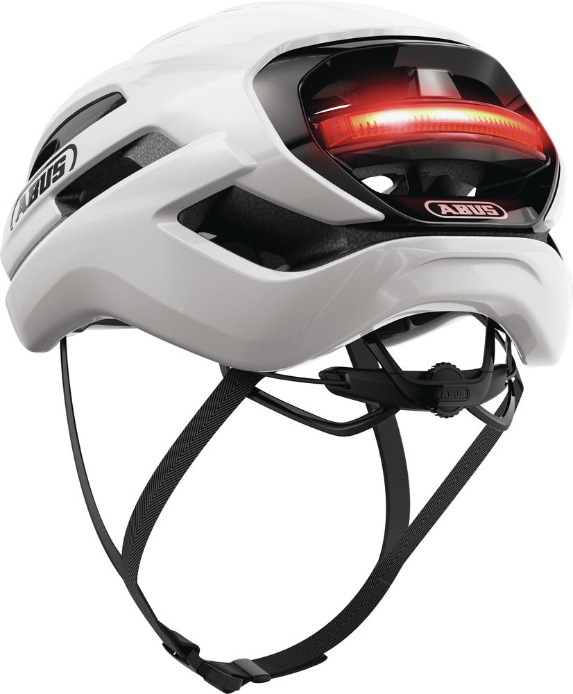 ABUS Taipan LED shiny white - Premium Bikeshop