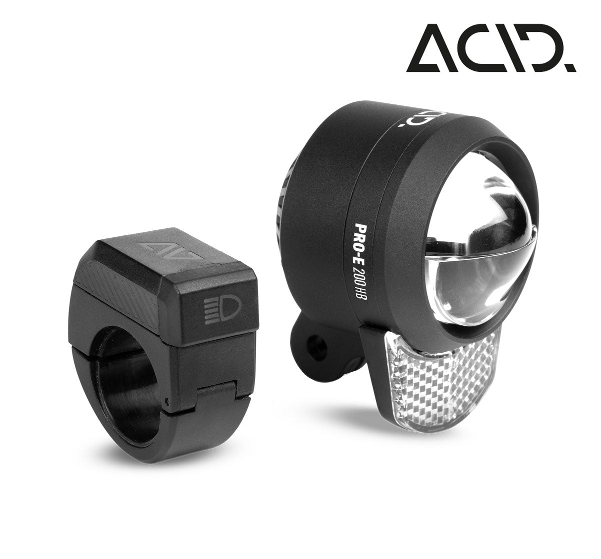 e bike fahrradbeleuchtung ACID E-Bike Frontlicht PRO-E 200 HB X-Connect