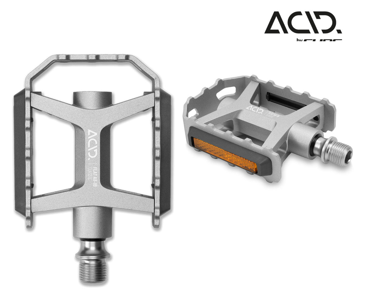ACID Pedale FLAT A8-IB Classic silber - Premium Bikeshop