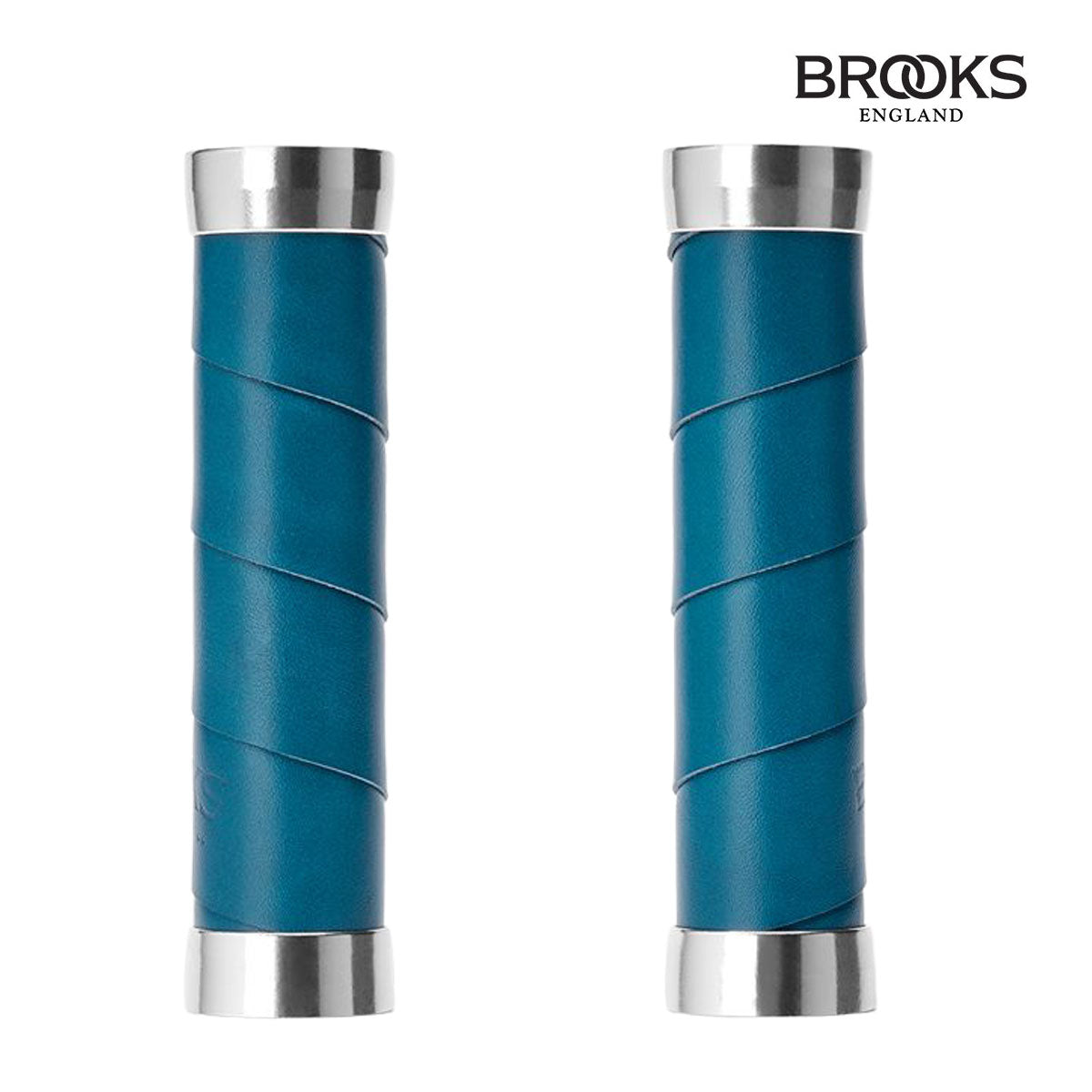 BROOKS Slender Leather Grips Teal Limited - Premium Bikeshop