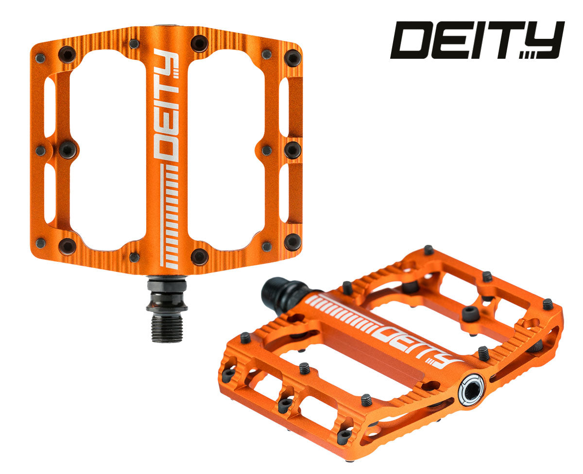 eloxierte pedale DEITY BLACK KAT Pedals orange eloxiert