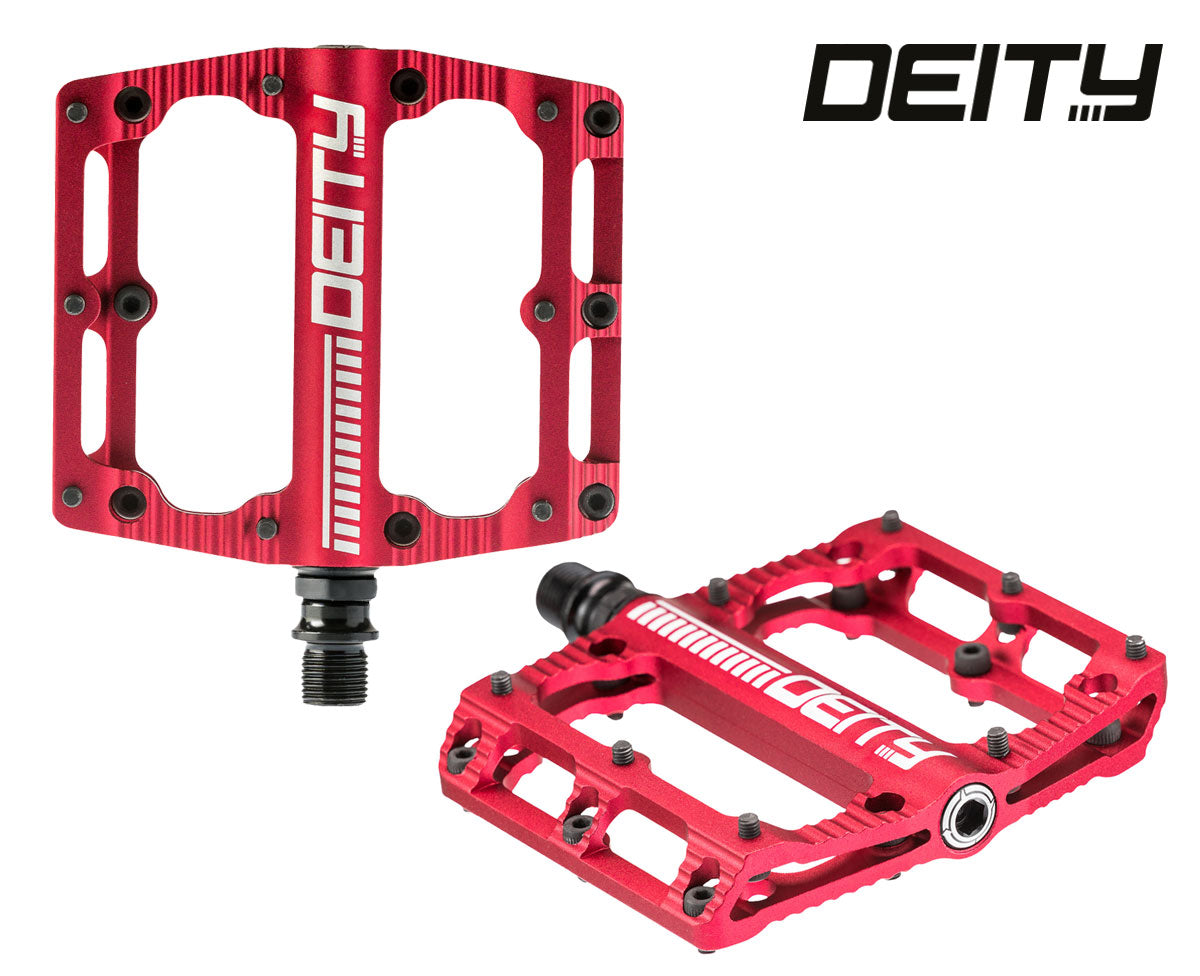 DEITY BLACK KAT Pedals red eloxiert
