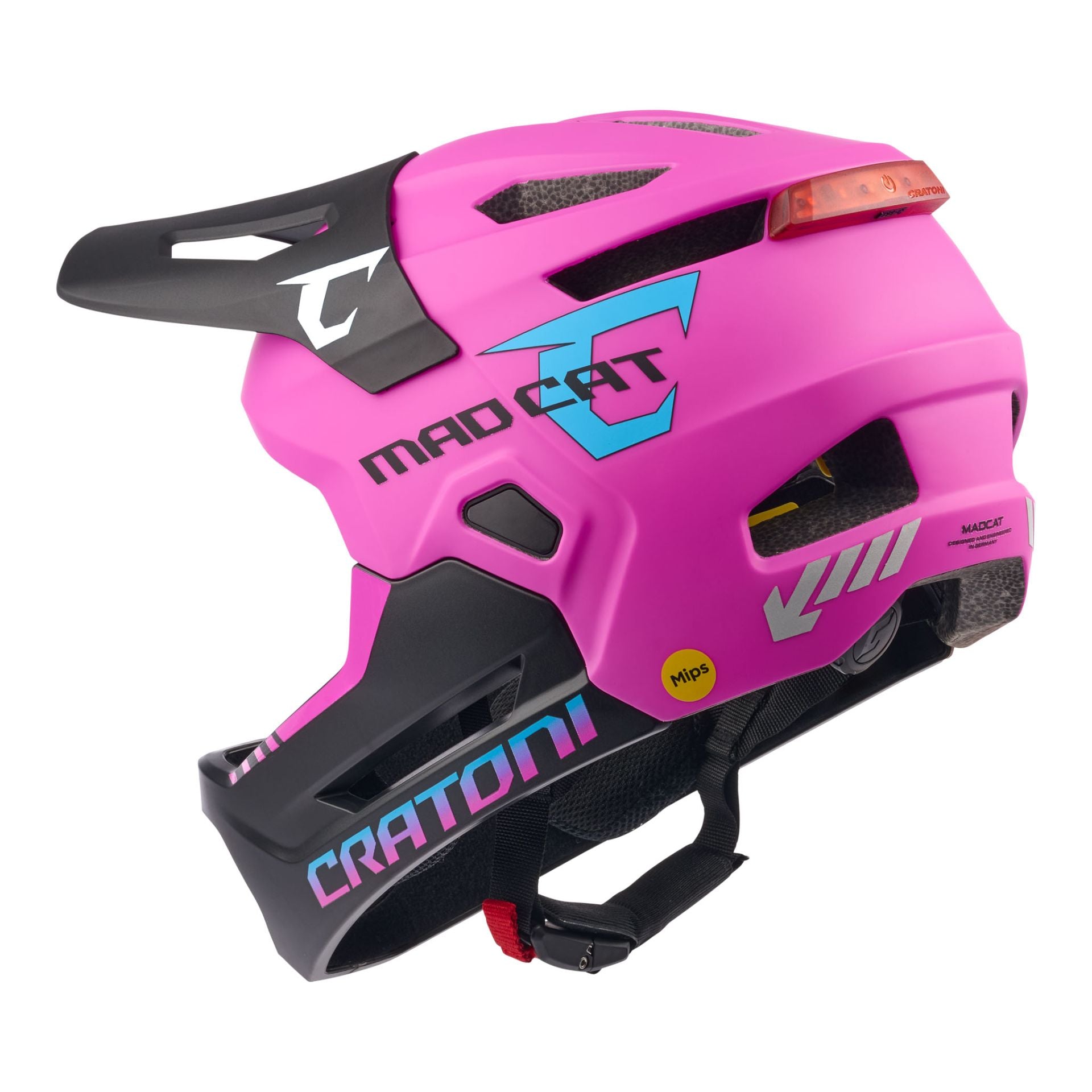 CRATONI MadCat MIPS Fahrradhelm Kinder - pink-black.matt