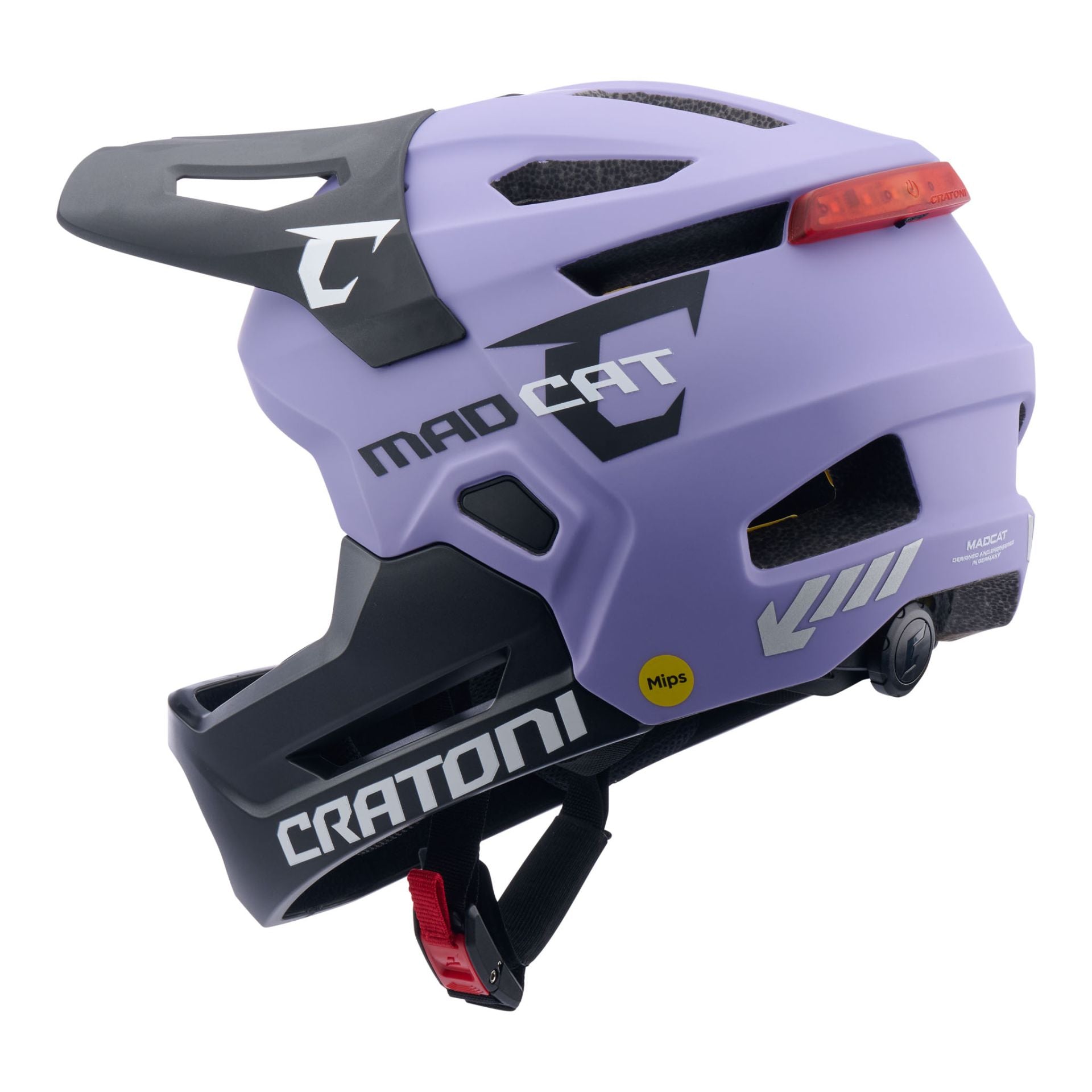 CRATONI MadCat MIPS Fahrradhelm Kinder - purple-black matt