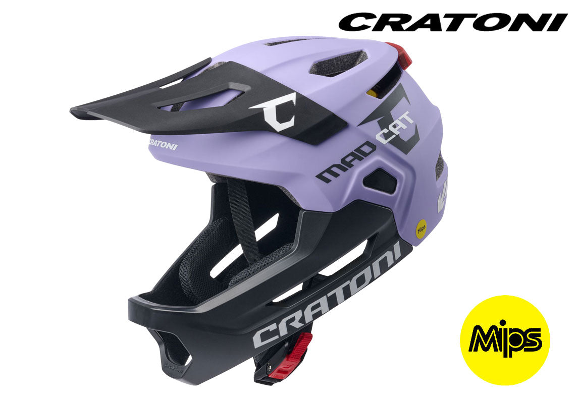 CRATONI MadCat MIPS Fahrradhelm Kinder - purple-black matt