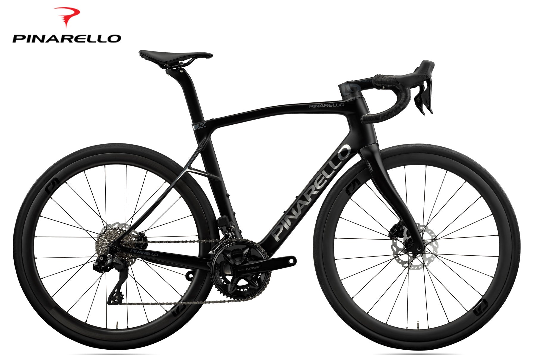 Pinarello X5 Disc Shimano 105 DI2 solo black E351 - Premium Bikeshop