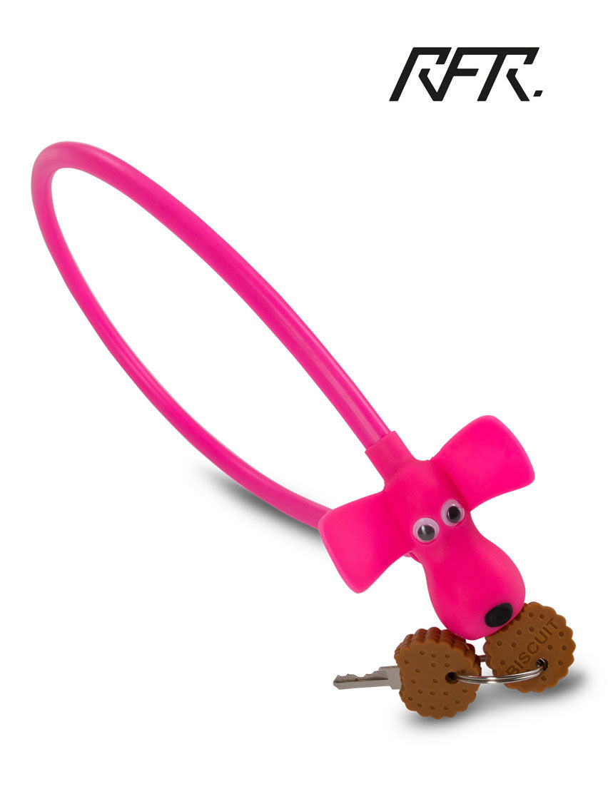 RFR Kabelschloss HPS "DOG" 10 x 450 mm pink - Premium Bikeshop