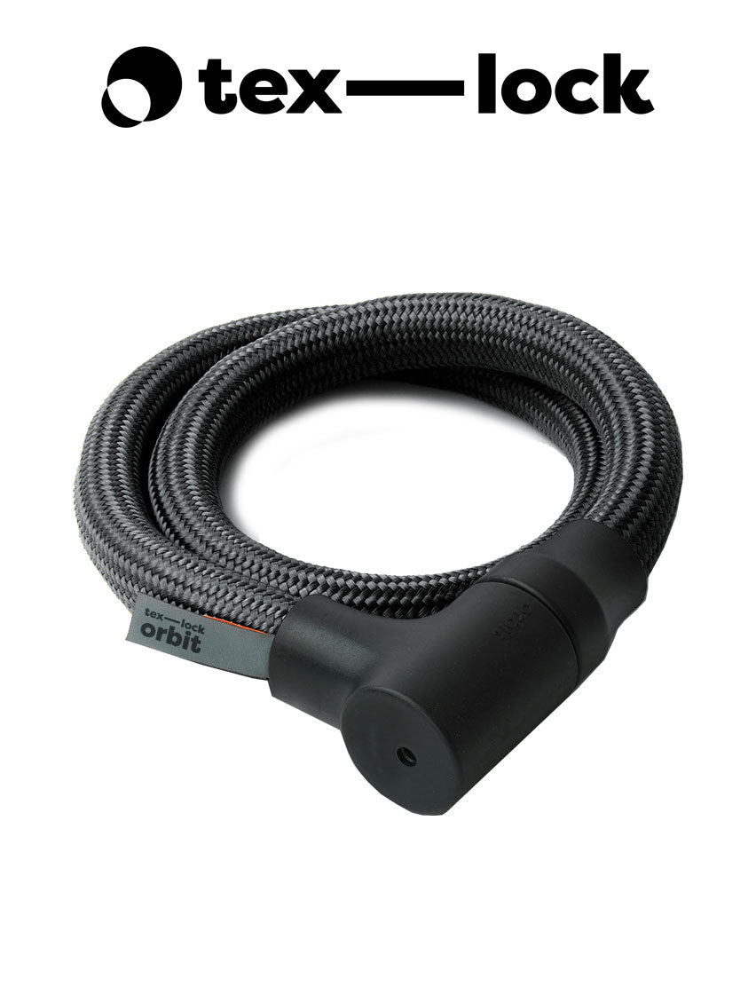 premium fahrradschloss Tex-Lock Orbit Textil-Fahrradschloss 100 cm onyx black
