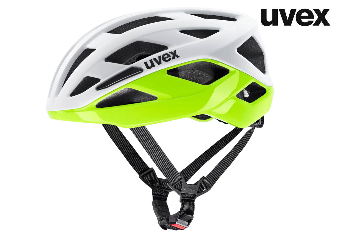 fahrradhelm rennrad uvex UVEX i-volute white-neon yellow matt