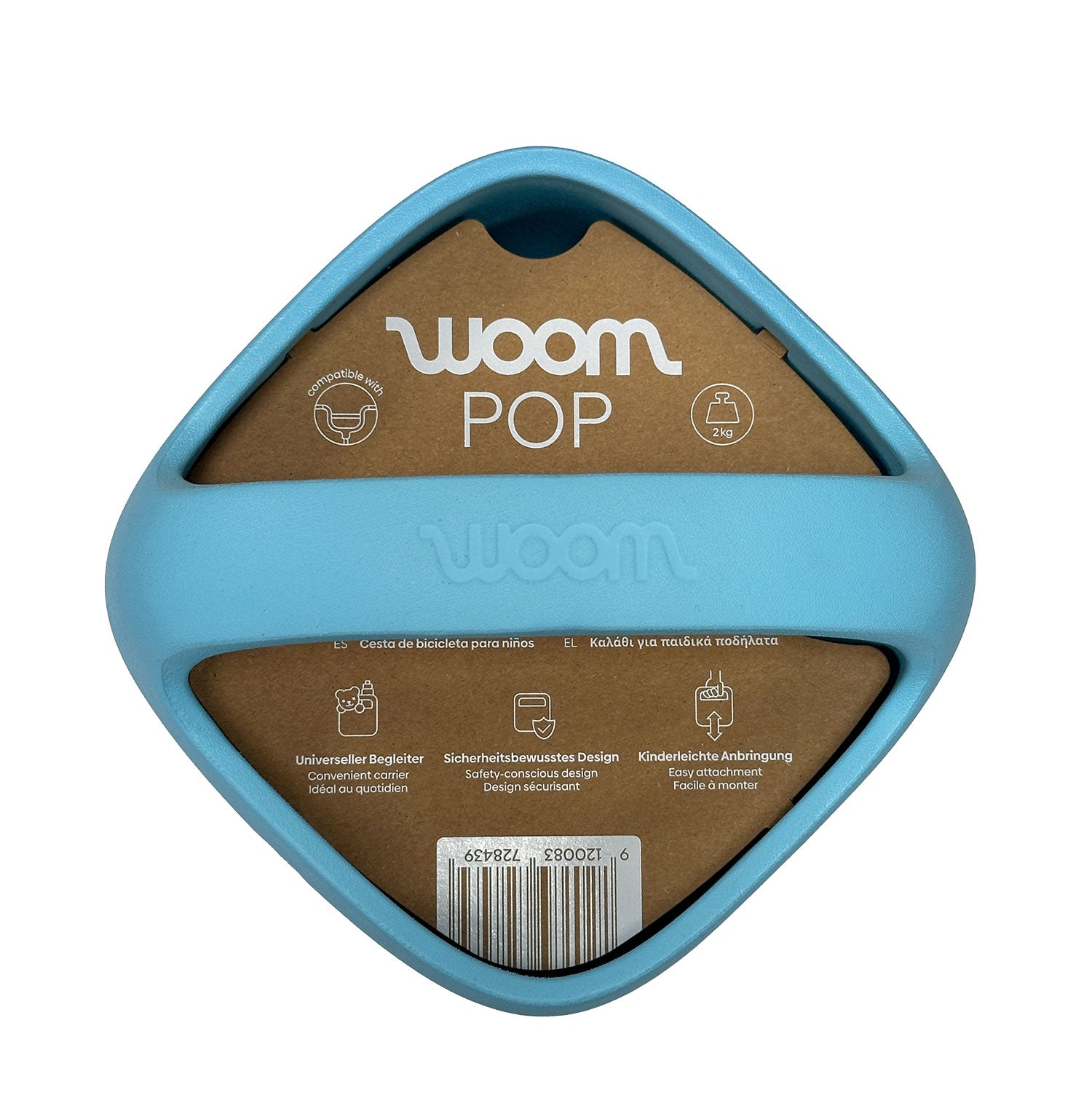 WOOM POP Kinderfahrradkorb bubble gum blue - Premium Bikeshop