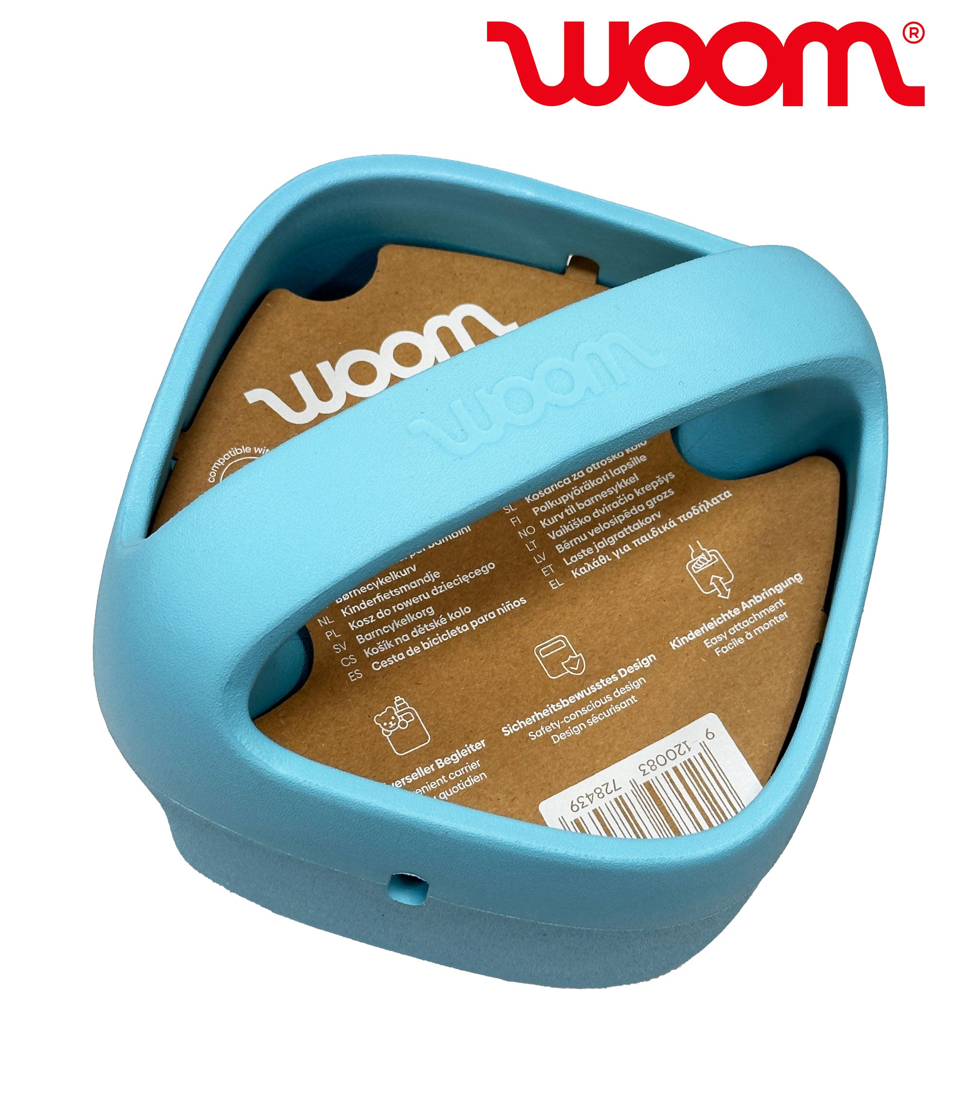 WOOM POP Kinderfahrradkorb bubble gum blue - Premium Bikeshop