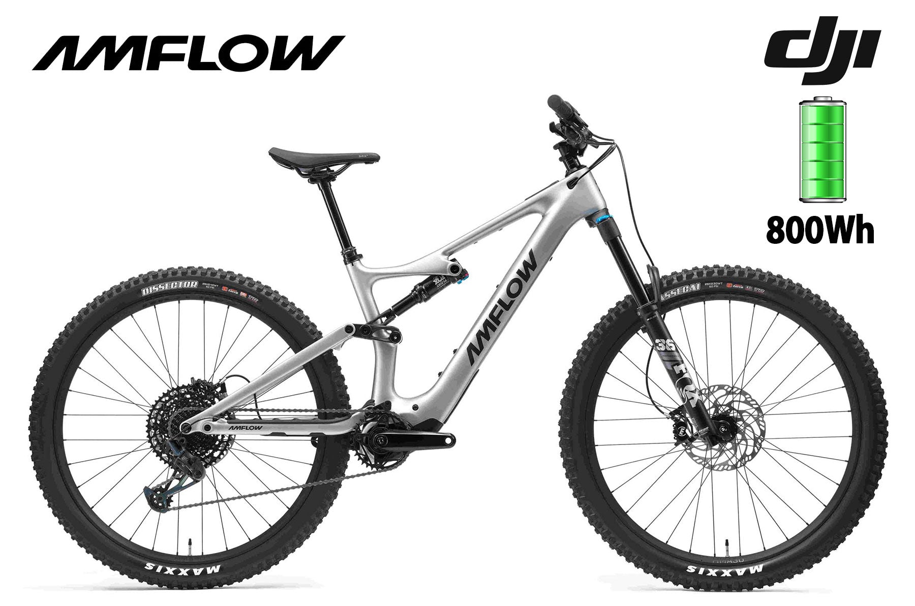 Amflow PL Carbon 800 Wh satin silver - Premium Bikeshop