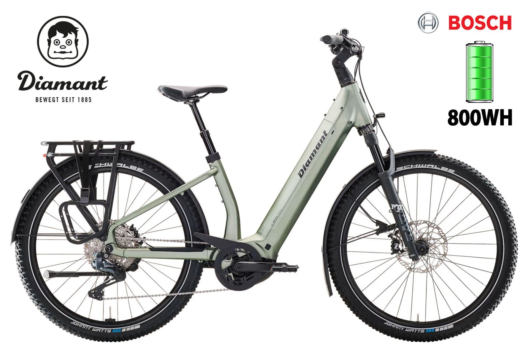 DIAMANT Suvea Trip Pro 800 Wh Heugrün - Premium Bikeshop
