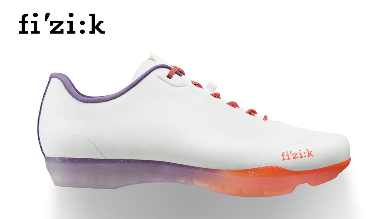 Fizik Tempo Beat Rennradschuhe weiß/orange - Premium Bikeshop