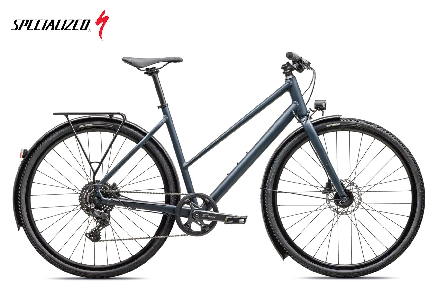 Specialized Sirrus X 2.0 EQ step through Satin Cast Blue / Dark Navy Reflective - Premium Bikeshop