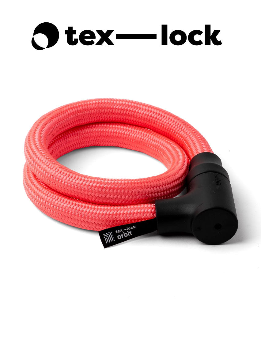 Tex-Lock Orbit Textil-Fahrradschloss 100 cm pink lemonade - Premium Bikeshop