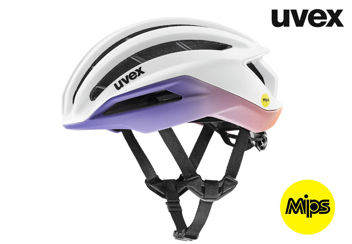 fahrradhelm mips uvex UVEX surge aero MIPS white lila
