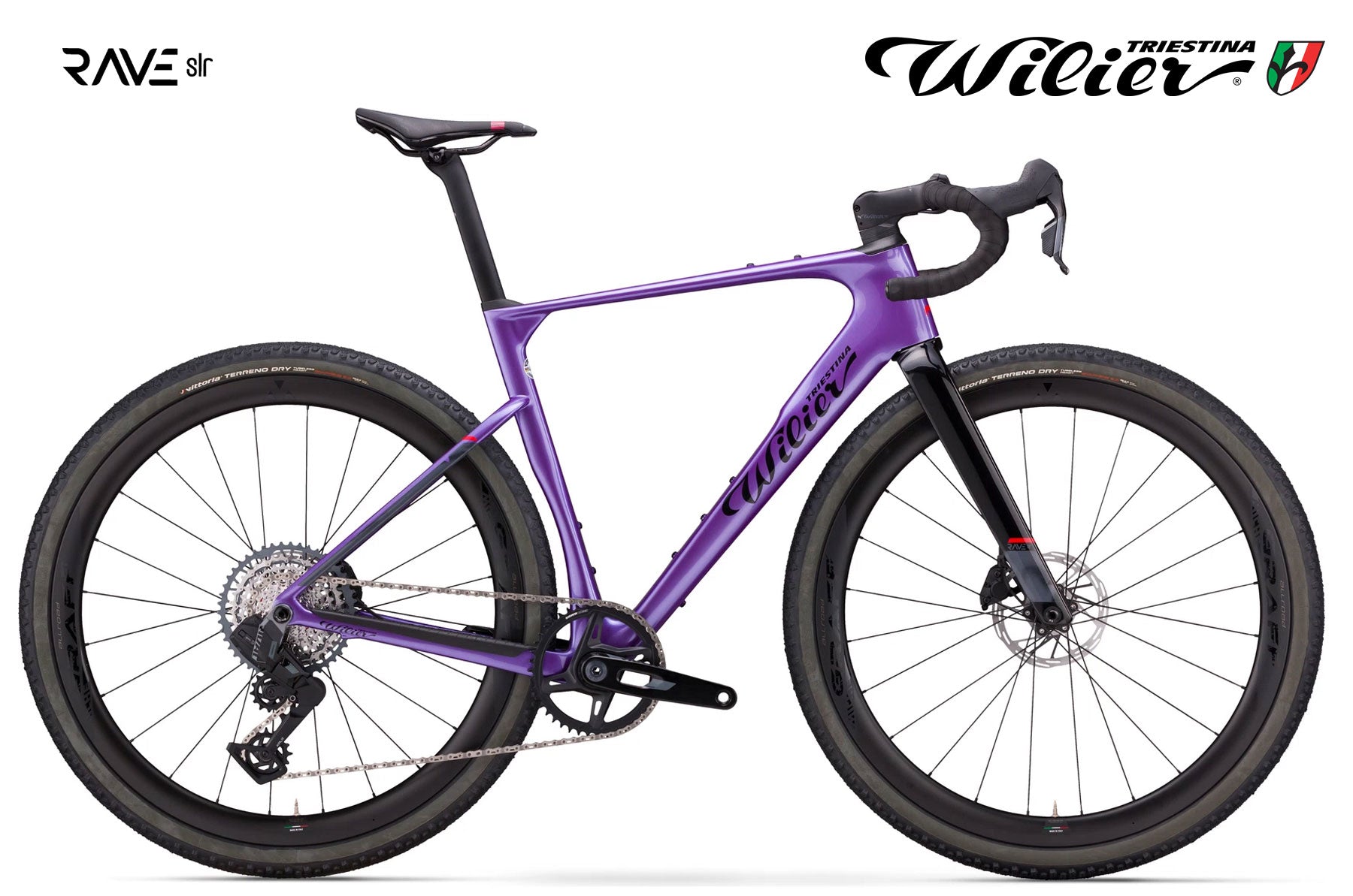rennrad violett Wilier Rave SLR ID2 Sram Rival AXS V12 Neon-Purple