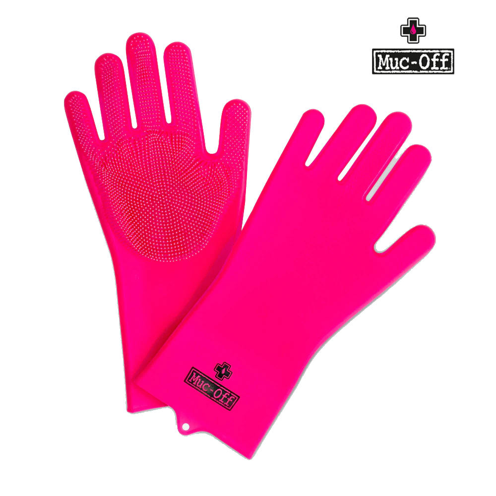 handschuhe in pink Muc Off Deep Scrubber Handschuhe
