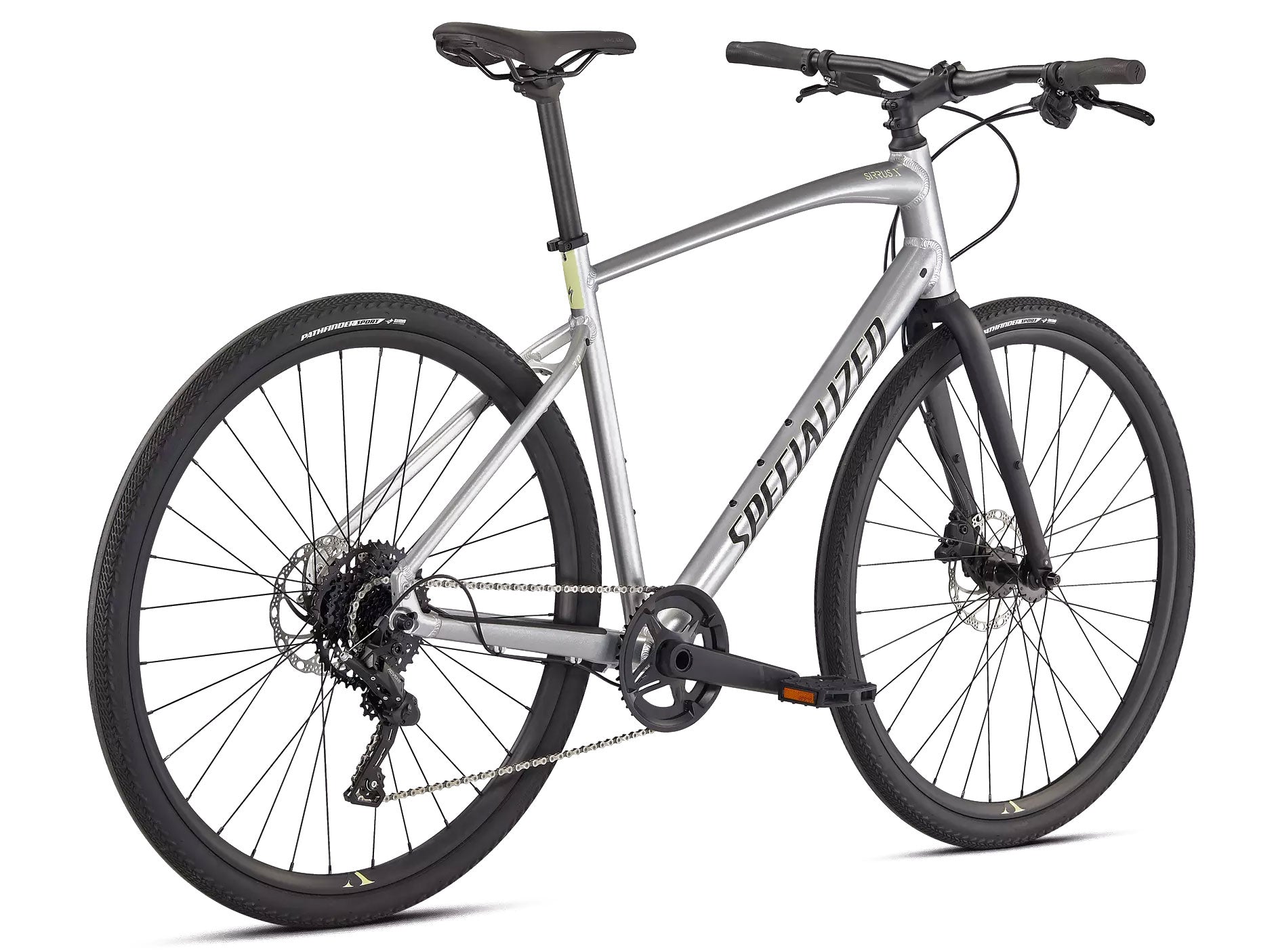 Specialized Sirrus X 3.0 Gloss flake silver | ice yellow | black reflex - Premium Bikeshop