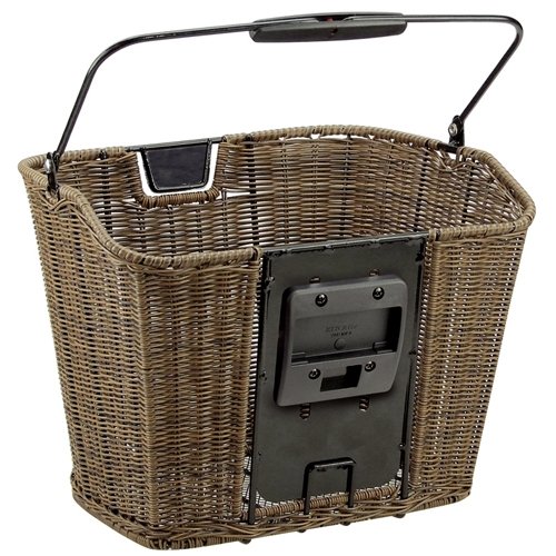 Vorderradkorb KLICKFIX STRUCTURA braun fein geflochten - DEV Premium Bikeshop