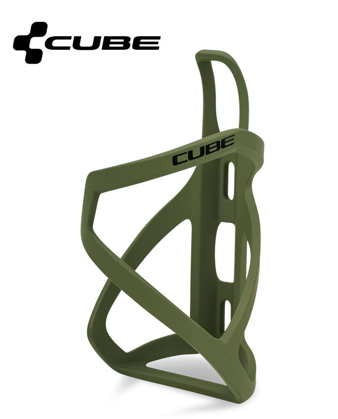 CUBE Flaschenhalter HPP Left-Hand Sidecage matt olive´n´glossy black - Premium Bikeshop