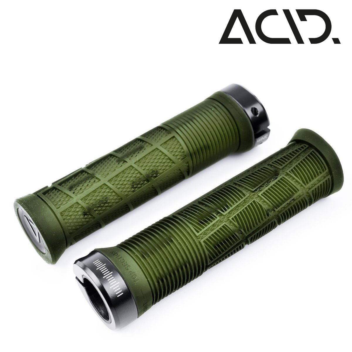 acid fahrradgriffe ACID Griffe DISRUPT translucent olive 32 mm