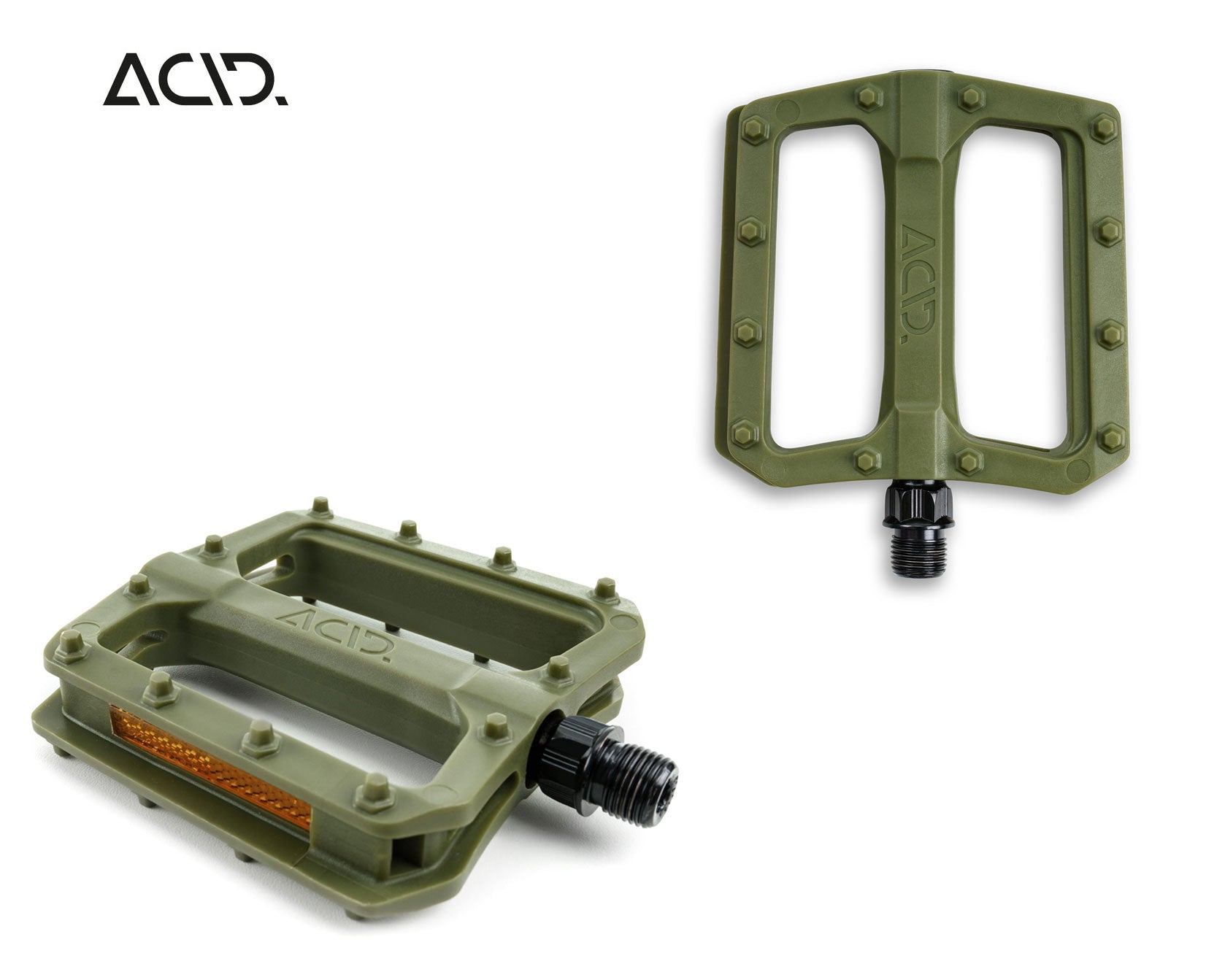 cube acid pedale flat c3-zp ACID Pedale FLAT C3-ZP olive