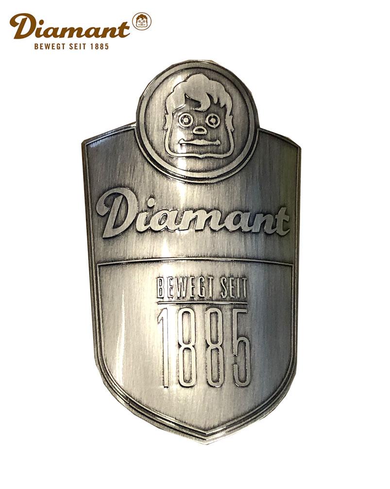 diamant fahrrad ddr logo Diamond original head tube badge silver