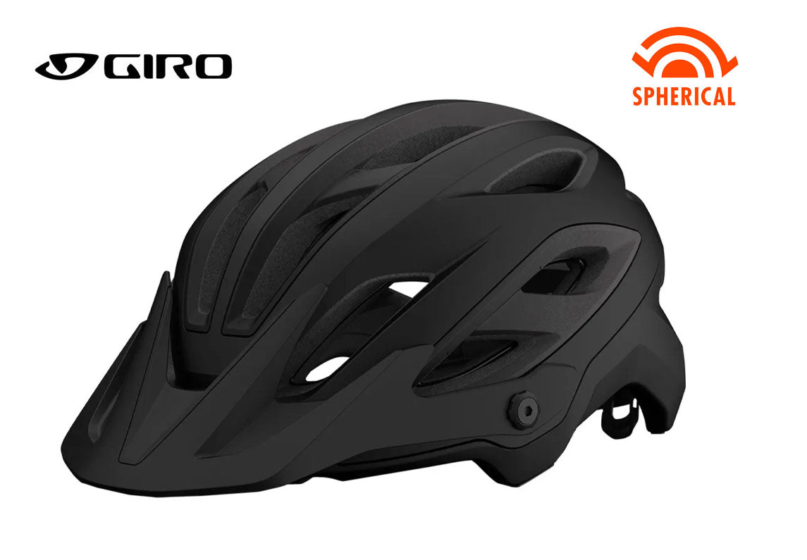 GIRO Merit Spherical Radhelm matte black gloss black - Premium Bikeshop