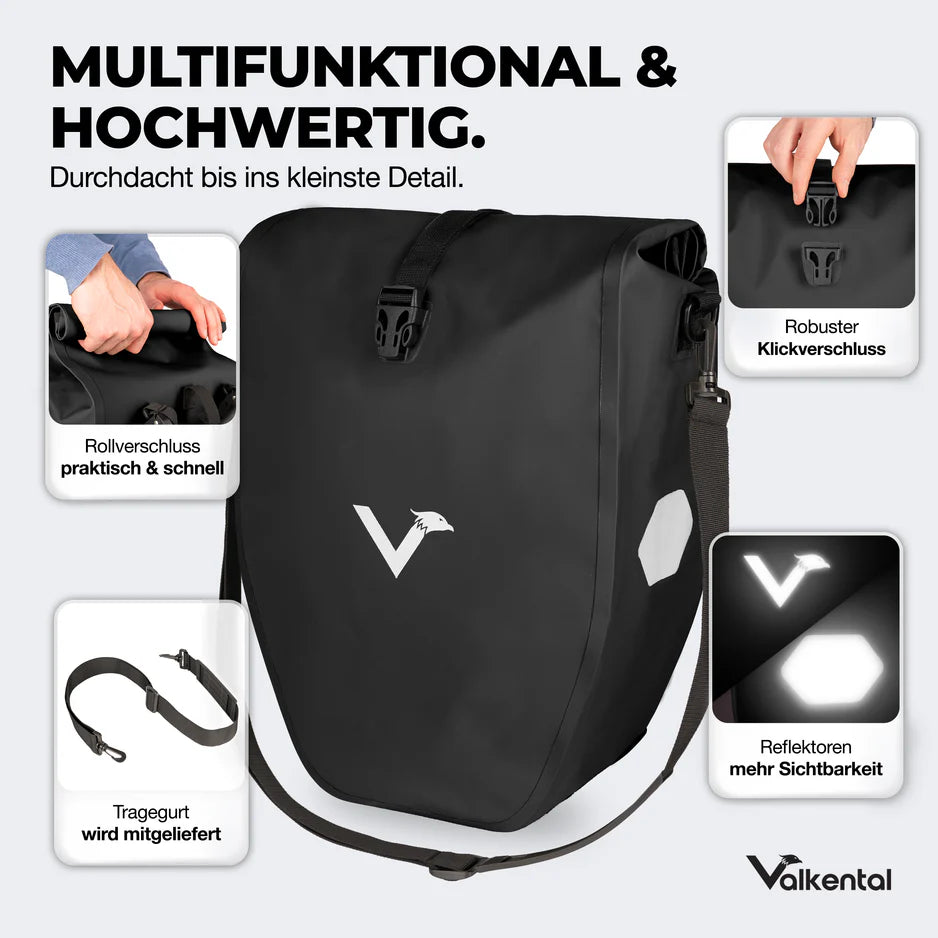 Valkental Bike Bag 28l black - Premium Bikeshop