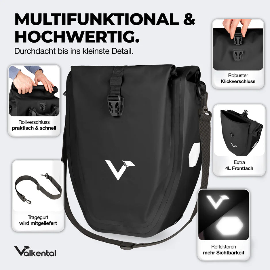 Valkental Bike Bag 32l black - Premium Bikeshop