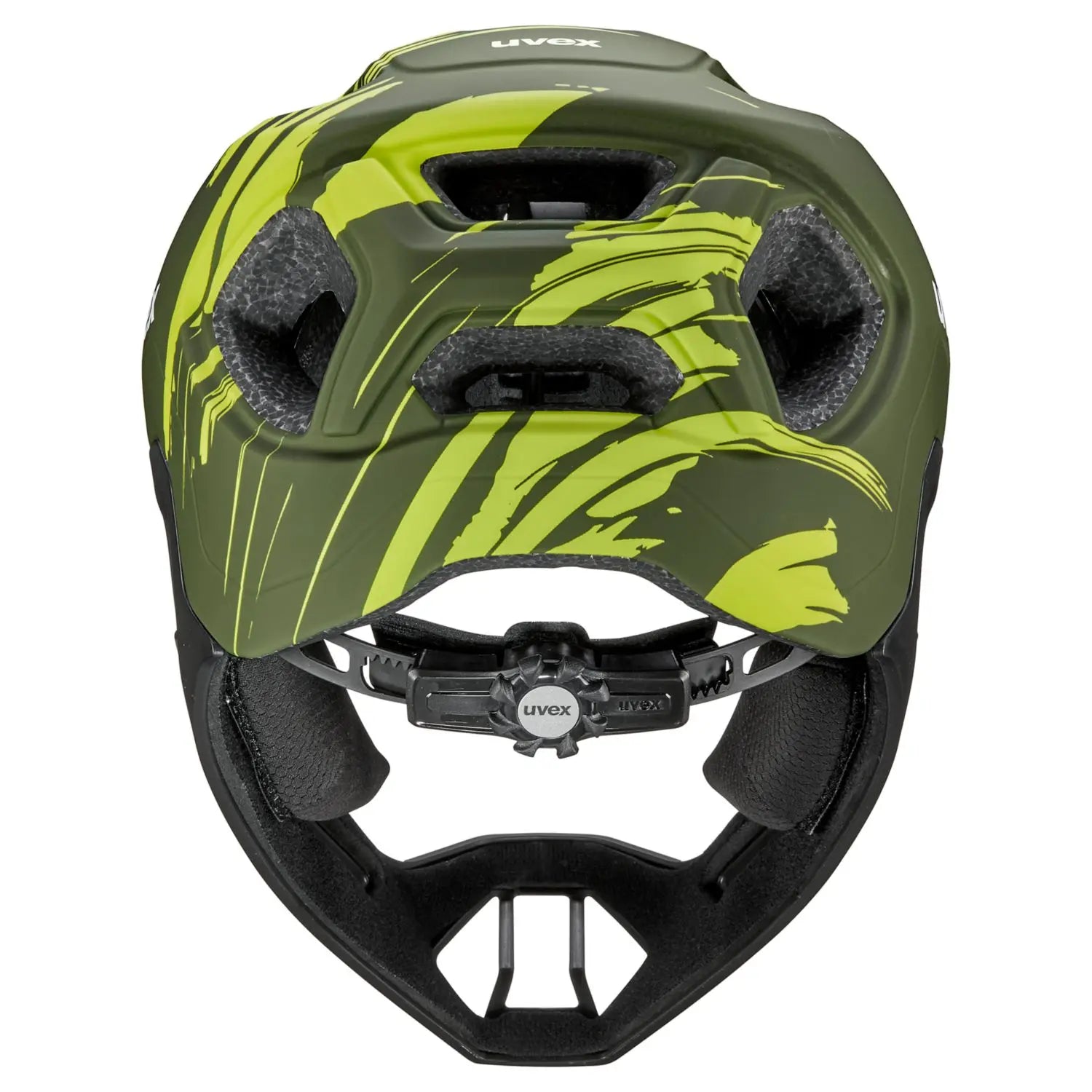 UVEX react jr. fullface Kinderhelm dark olive matt - Premium Bikeshop