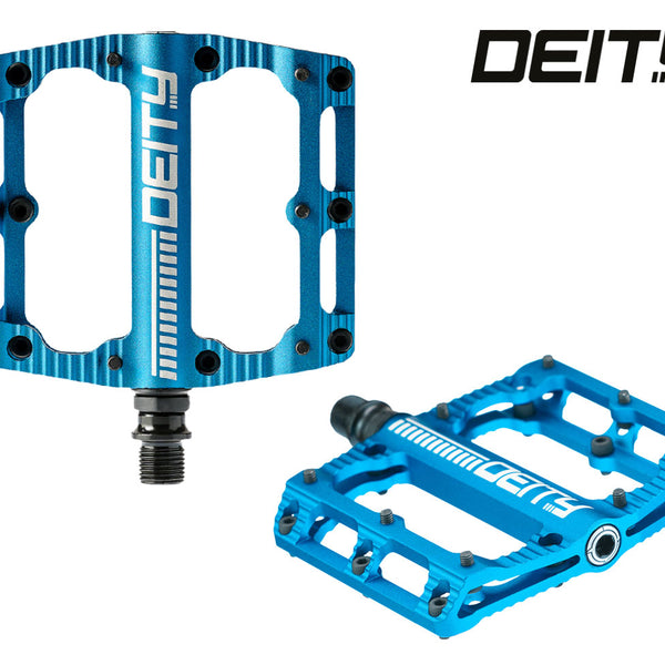 DEITY BLACK KAT Pedals blue eloxiert