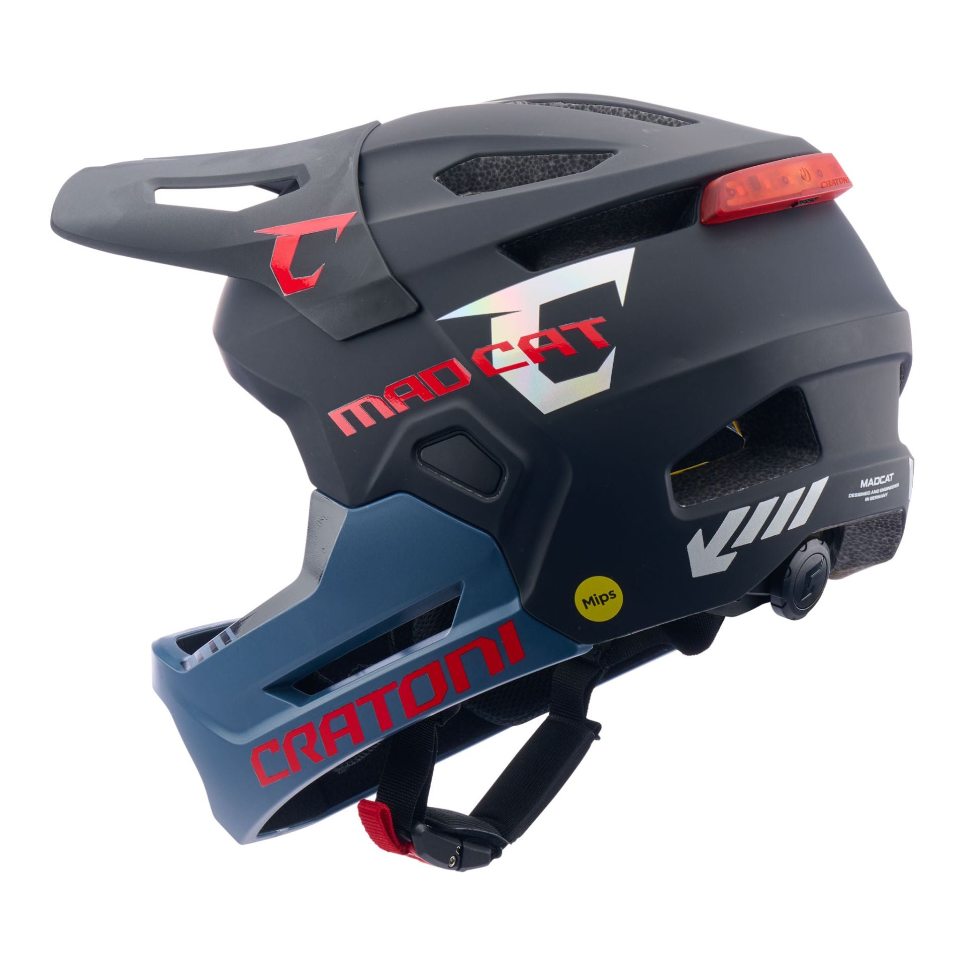 CRATONI MadCat MIPS Fahrradhelm Kinder - gunmetal-red matt