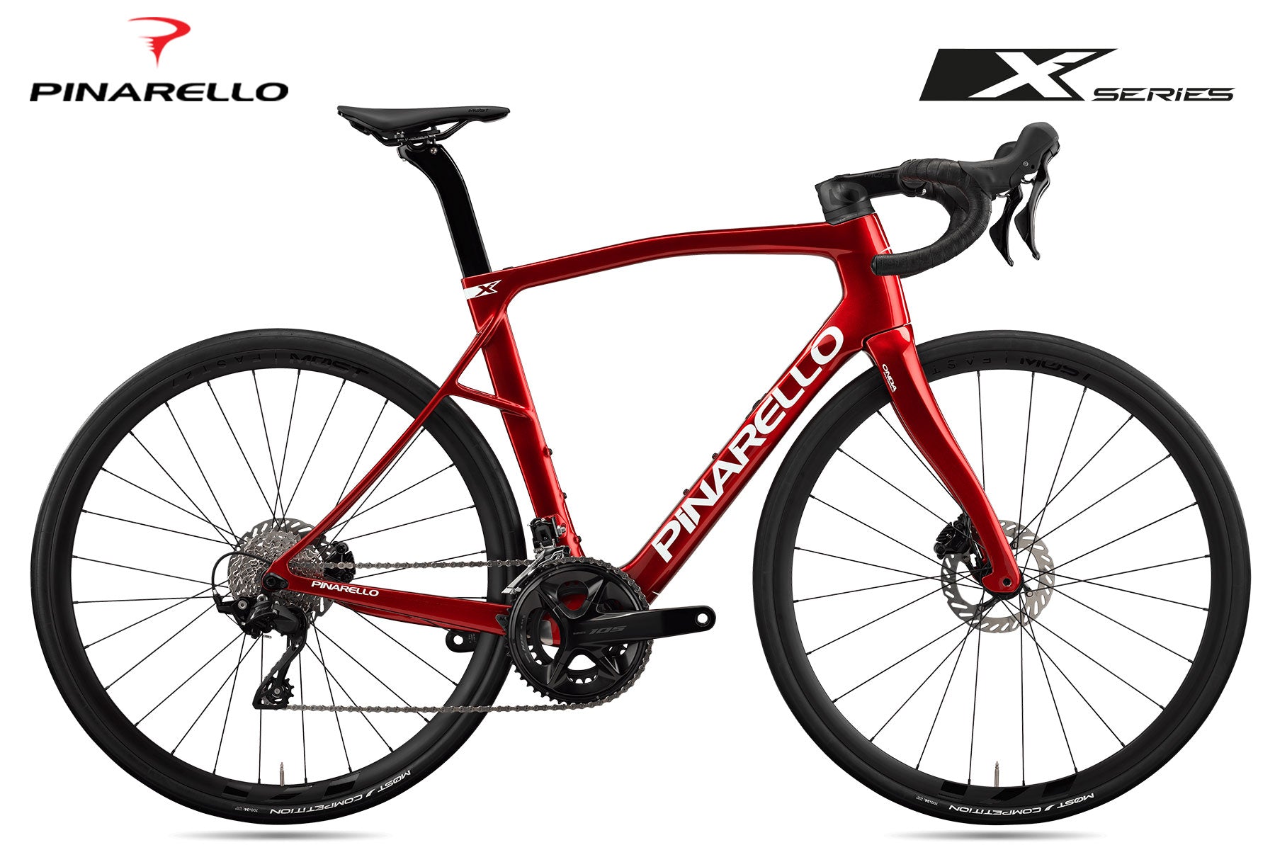Pinarello X1 Disc Shimano 105 Racing Red DT Swiss A1800