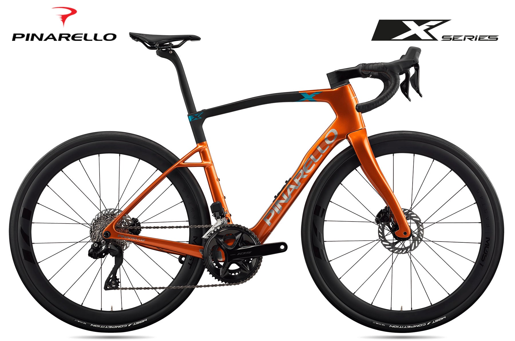 Pinarello X5 Disc Shimano 105 DI2 Amber Trace  MOST Ultrafast 45 DB