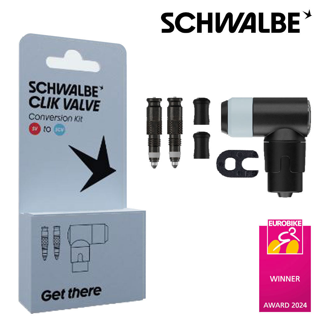 SCHWALBE CLIK VALVE Ventil-Nachrüstset incl. Pumpenkopf
