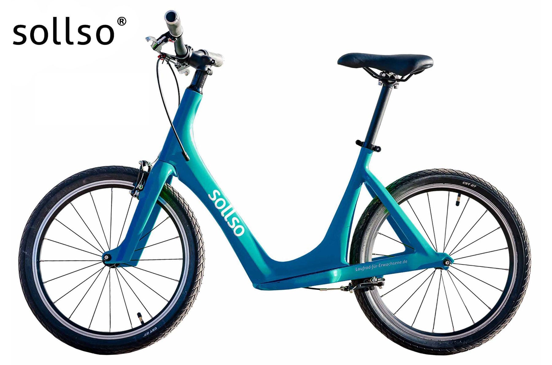 Sollso® elan – Laufrad aus Carbon Cyan