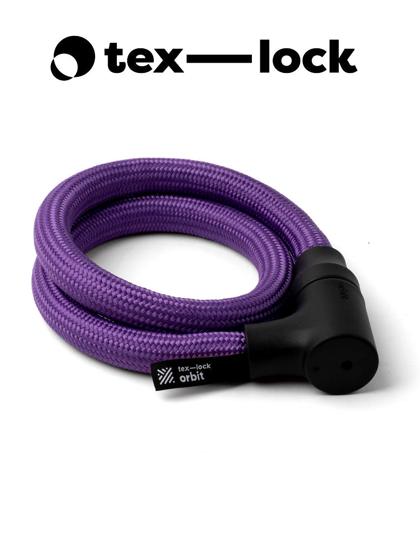 Tex-Lock Orbit Textil-Fahrradschloss 100 cm urban violet - Premium Bikeshop