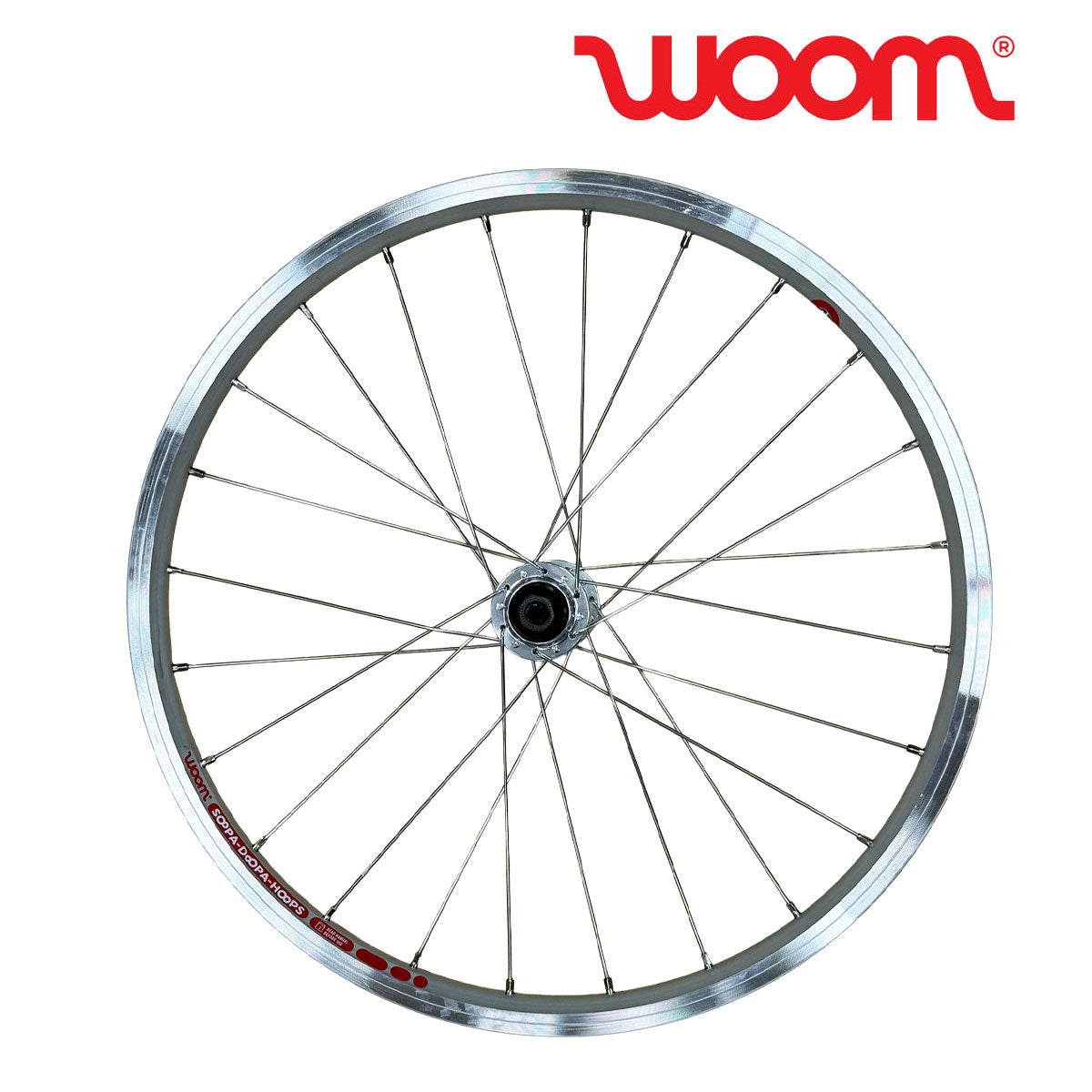 WOOM 4 Classic | Go original Vorderrad silber