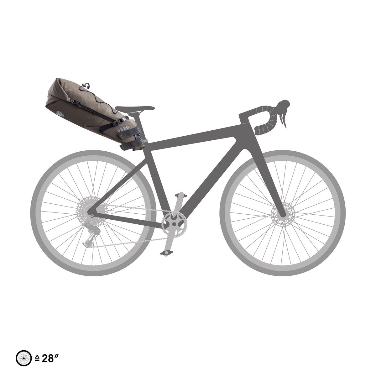 ORTLIEB Seat-Pack dark-sand 16.5 Liter - Premium Bikeshop