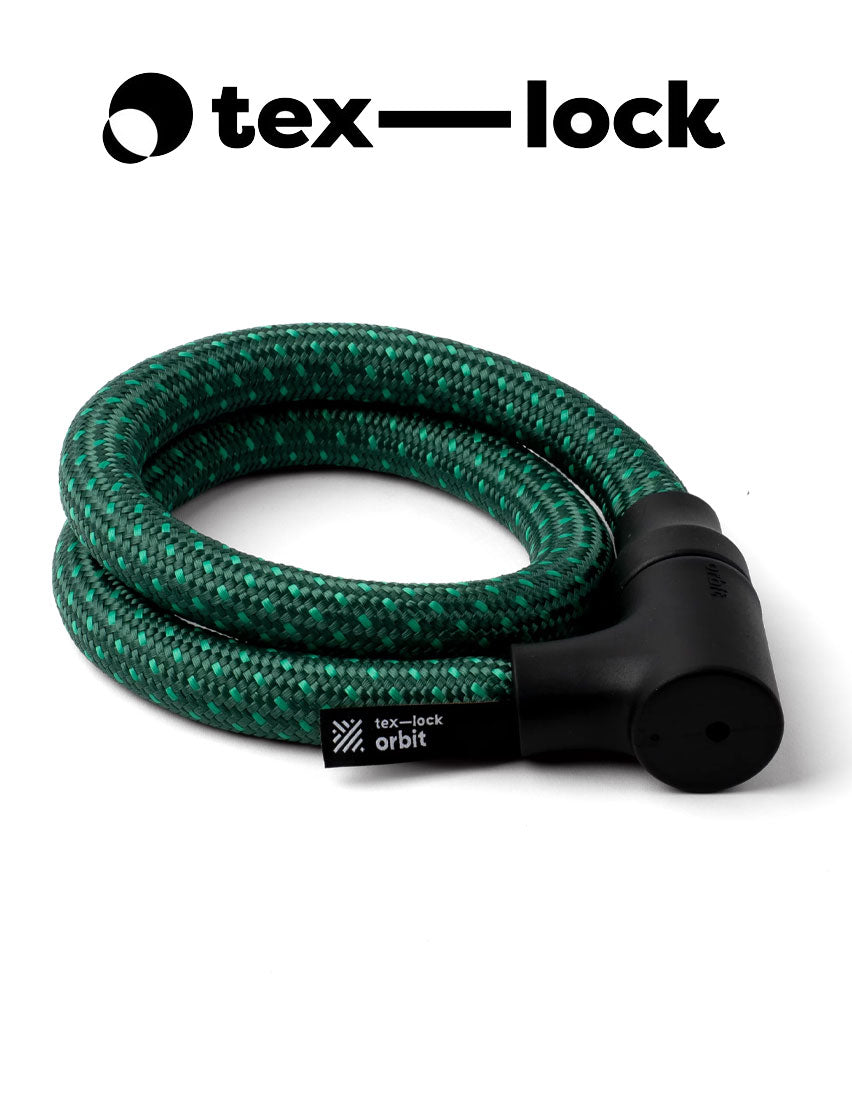 Tex-Lock Orbit Textil-Fahrradschloss 100 cm spring green - Premium Bikeshop