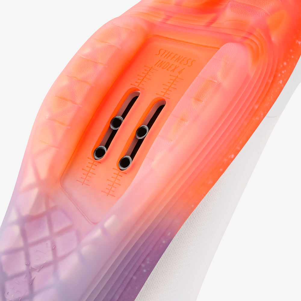 Fizik Tempo Beat Rennradschuhe weiß/orange - Premium Bikeshop