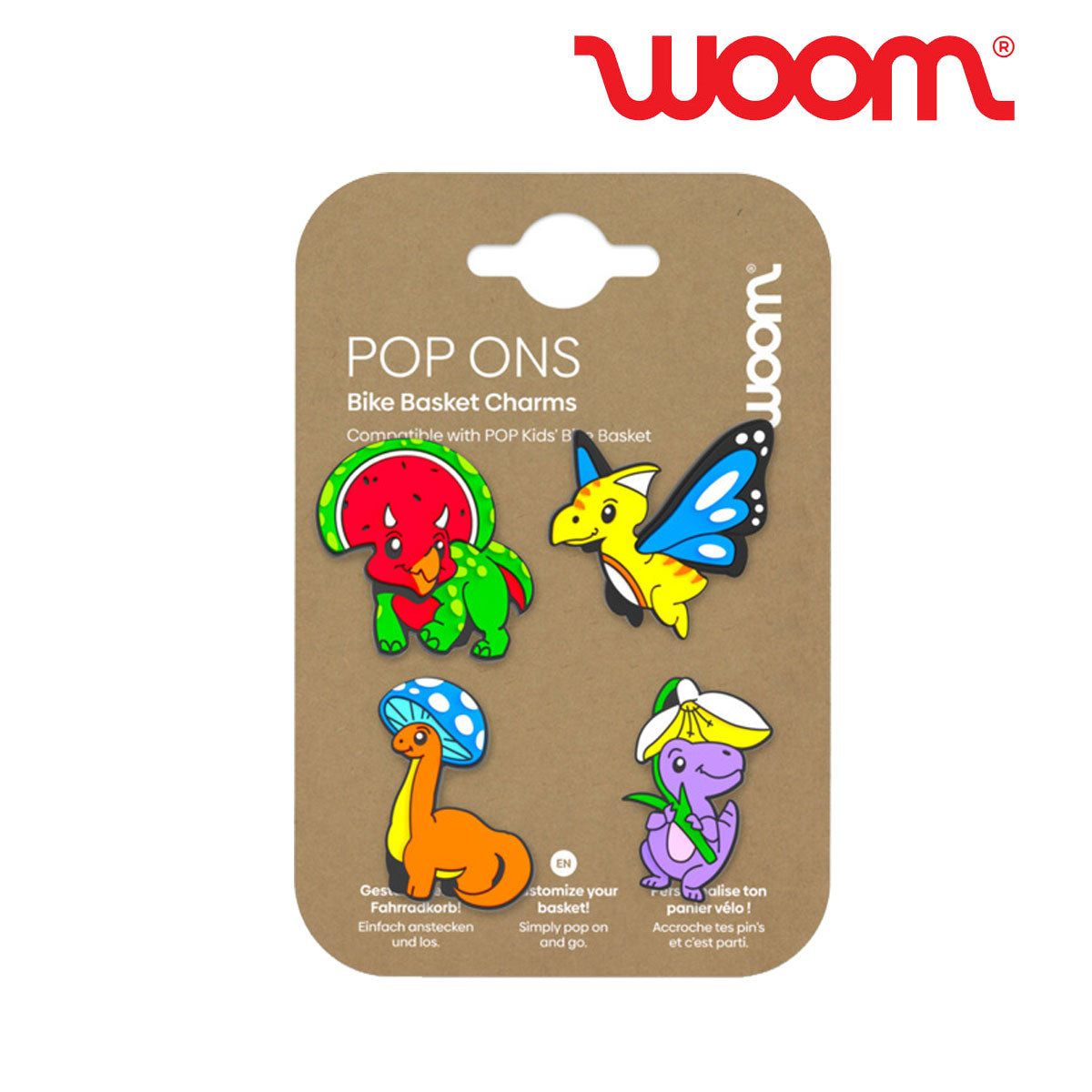 WOOM® Florassic Park POP ONS Fahrradkorb-Anstecker - Premium Bikeshop