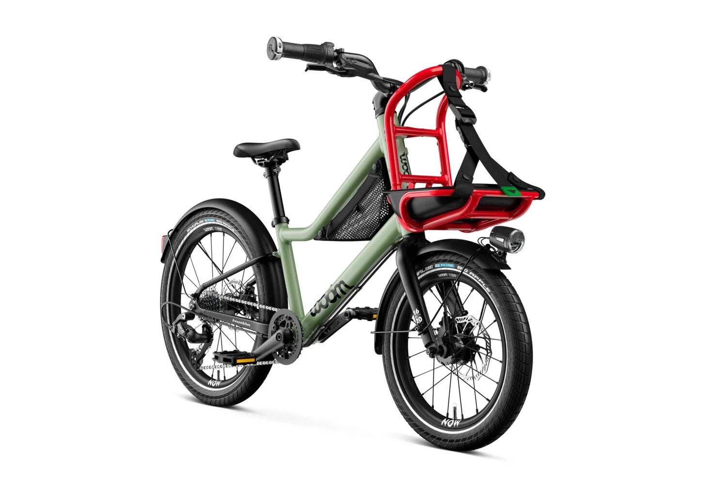 WOOM NOW 4 moss green / formular red - Premium Bikeshop