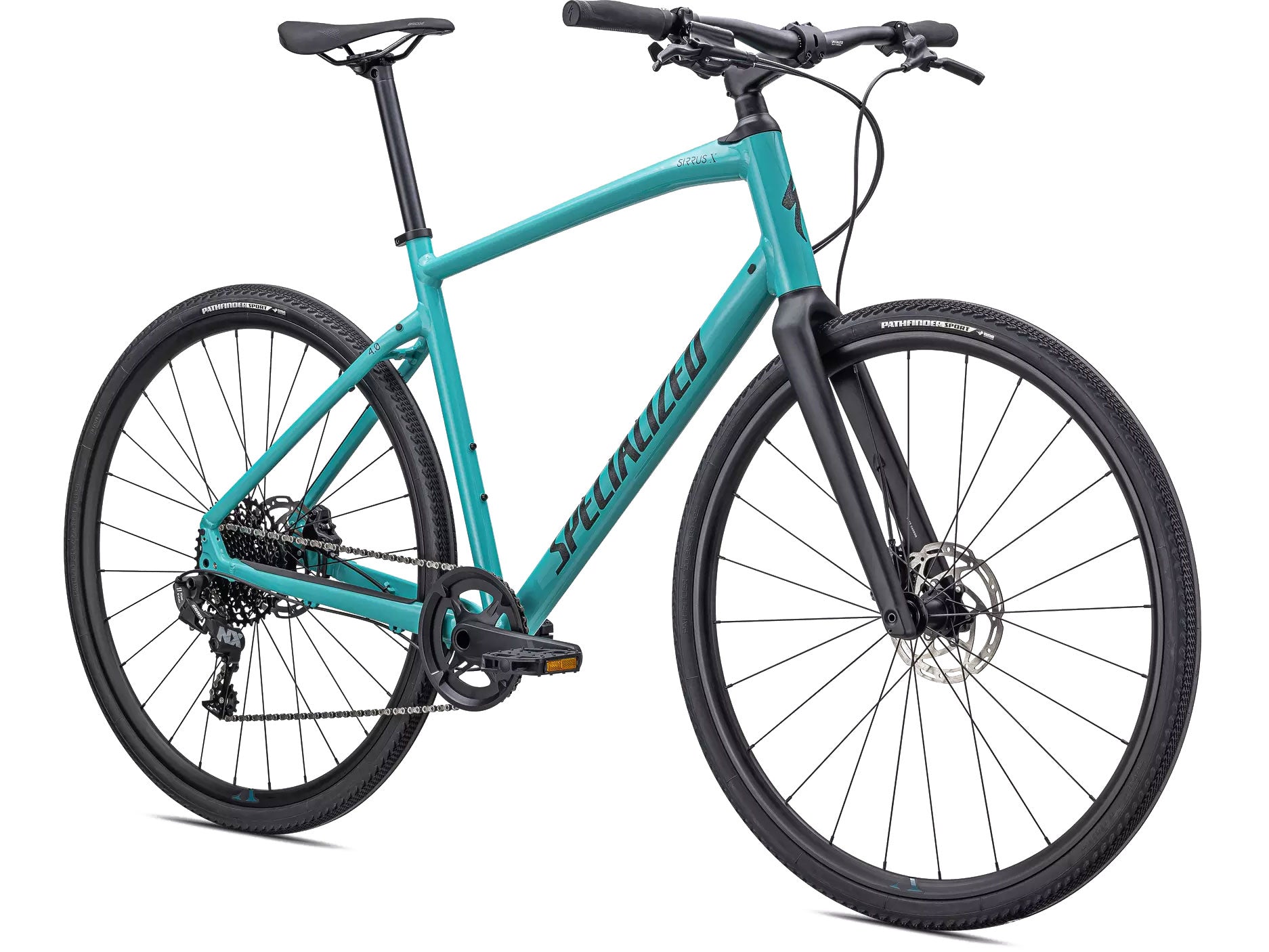 Specialized Sirrus X 4.0 GLOSS Lagoon blue / Tropical Teal / satin reflctive - Premium Bikeshop