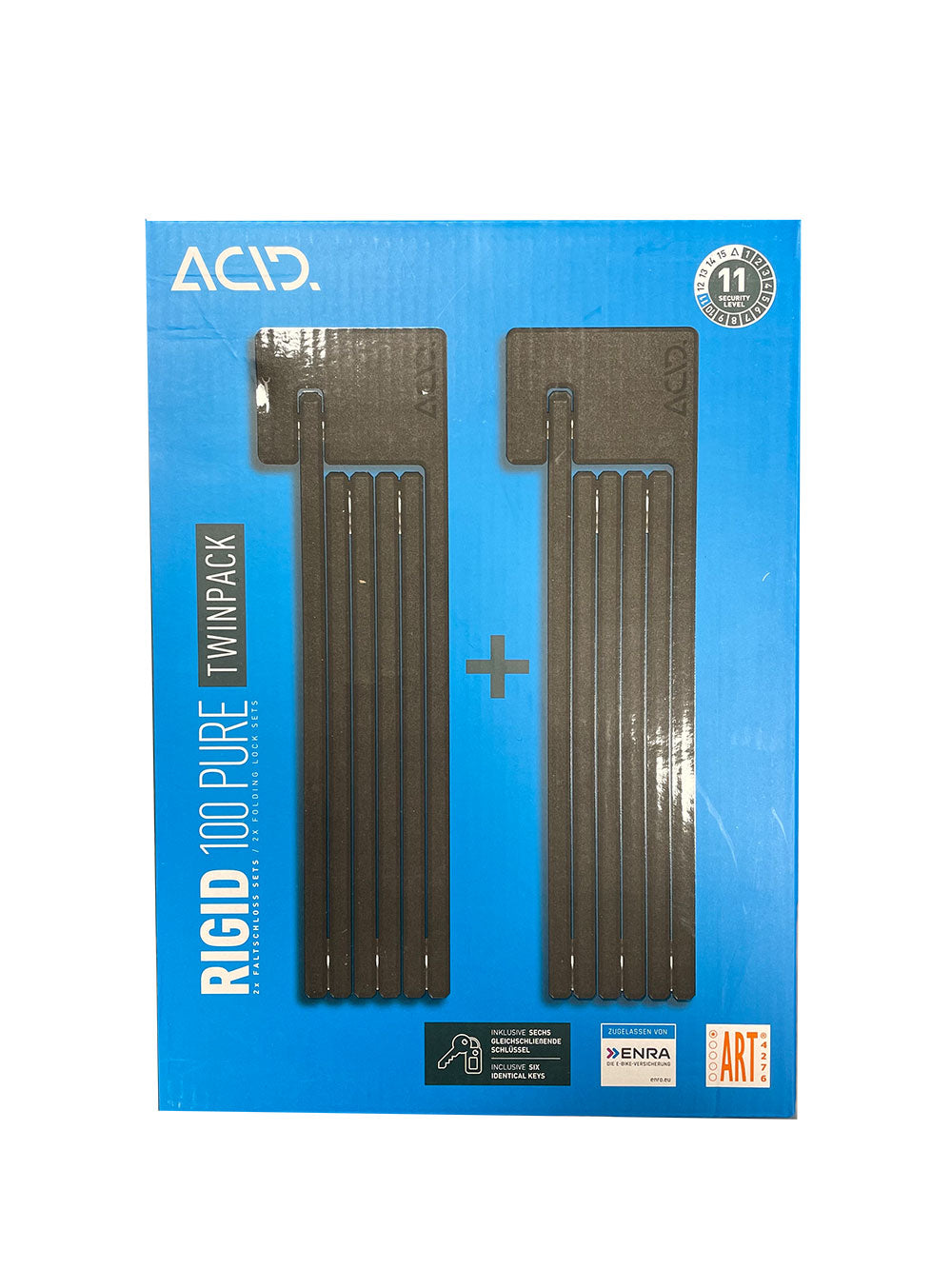 ACID Faltschloss RIGID 100 PURE TWIN PACK - Premium Bikeshop