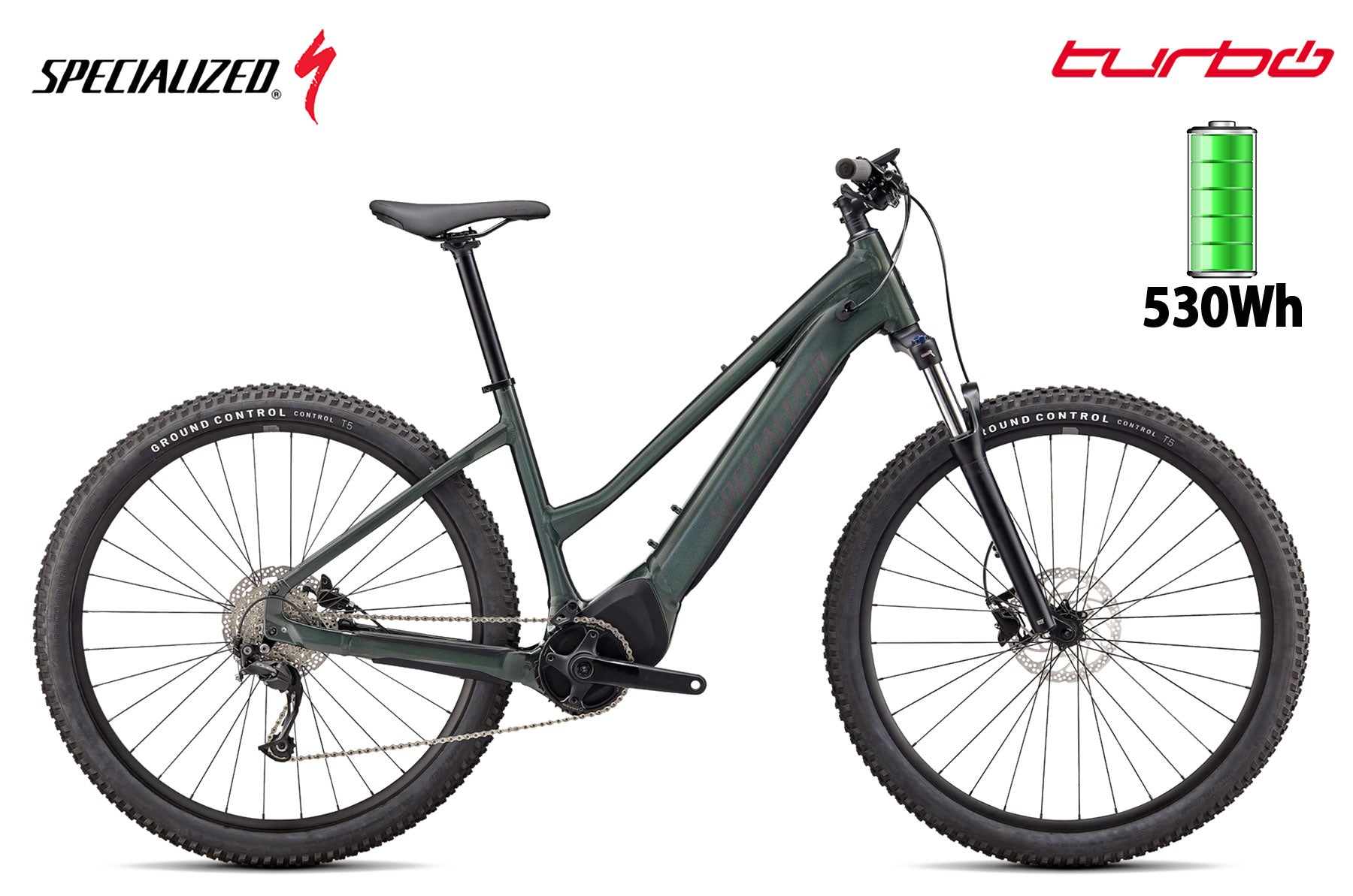 Specialized Turbo Tero 3.0 Step-Through Oak Green Metallic / Smoke - Premium Bikeshop